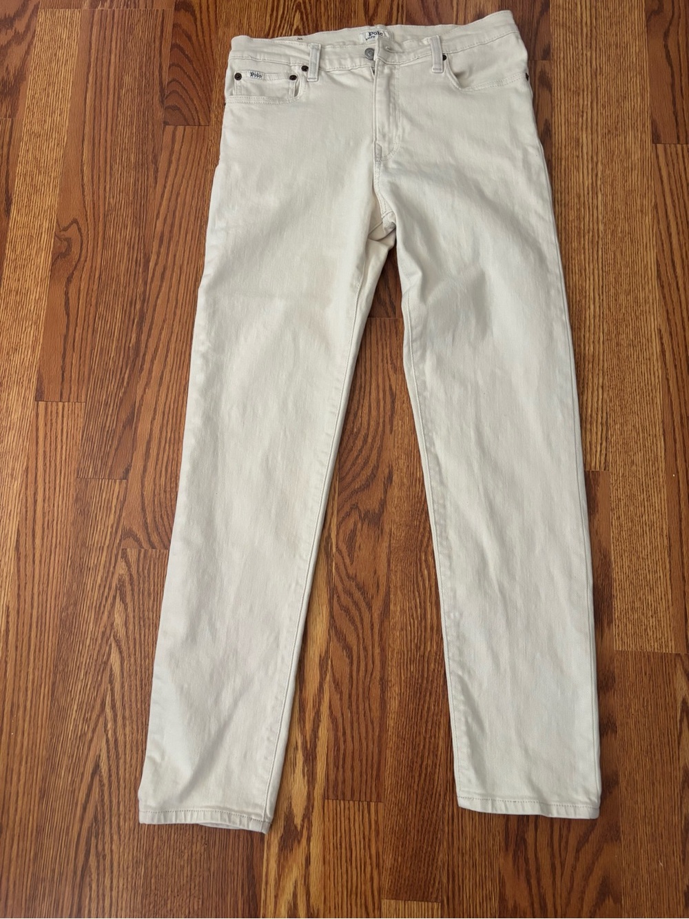 Polo Ralph Lauren Off-White Straight Leg Denim Jeans size 18